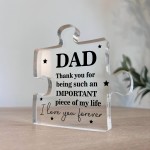 Dad Puzzle Shaped Acrylic Plaque Gift for Dad Christmas Birthday
