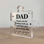 Dad Puzzle Shaped Acrylic Plaque Gift for Dad Christmas Birthday