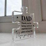 Dad Puzzle Shaped Acrylic Plaque Gift for Dad Christmas Birthday