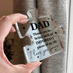 Dad Puzzle Shaped Acrylic Plaque Gift for Dad Christmas Birthday