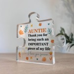 Thank You Gift For Auntie Puzzle Piece IMPORTANT PIECE