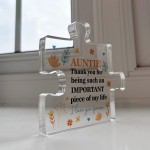 Thank You Gift For Auntie Puzzle Piece IMPORTANT PIECE