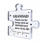 Grandad Puzzle Acrylic Plaque Gifts for Grandad Christmas