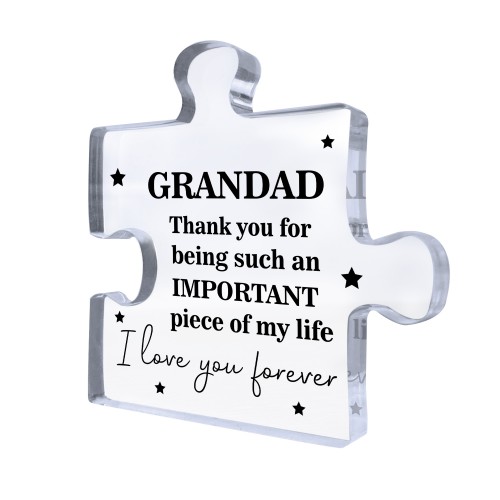 Grandad Puzzle Acrylic Plaque Gifts for Grandad Christmas