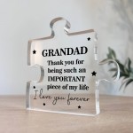 Grandad Puzzle Acrylic Plaque Gifts for Grandad Christmas
