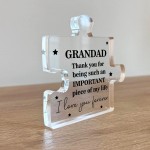 Grandad Puzzle Acrylic Plaque Gifts for Grandad Christmas
