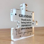 Grandad Puzzle Acrylic Plaque Gifts for Grandad Christmas