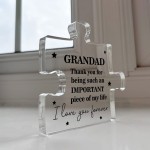 Grandad Puzzle Acrylic Plaque Gifts for Grandad Christmas