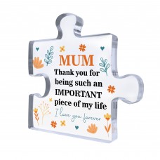 Thank You Gift For Mum Puzzle Piece IMPORTANT PIECE OF MY LIFE
