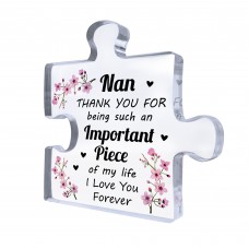 Nan Gifts Acrylic Puzzle Piece Best Nan Gifts from Grandson Gift