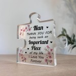 Nan Gifts Acrylic Puzzle Piece Best Nan Gifts from Grandson Gift