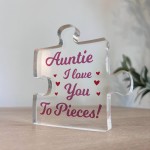 Gift For Auntie I Love You To Pieces Gift From Niece Nephew