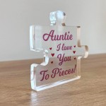 Gift For Auntie I Love You To Pieces Gift From Niece Nephew