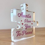 Gift For Auntie I Love You To Pieces Gift From Niece Nephew
