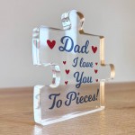 Gift For Dad I Love You To Pieces Gift From Daughter Son