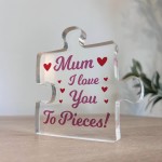 Gift For Mum I Love You To Pieces Gift From Daughter Son