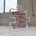 Gift For Mum I Love You To Pieces Gift From Daughter Son