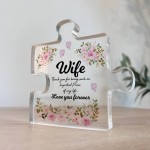Wife Gifts Important Piece Of My Life Thank You Gift For Wife