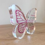 Nanny Gifts, Gifts for Nanny Christmas, Acrylic Butterfly Plaque