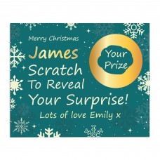 Personalised Christmas Scratch Reveal Card For Son Brother Men