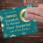 Personalised Christmas Scratch Reveal Card For Son Brother Men