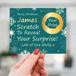 Personalised Christmas Scratch Reveal Card For Son Brother Men