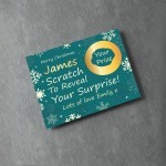 Personalised Christmas Scratch Reveal Card For Son Brother Men
