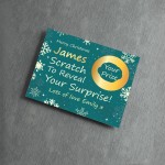 Personalised Christmas Scratch Reveal Card For Son Brother Men