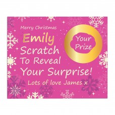 Personalised Christmas Scratch Reveal Card For Her Surprise