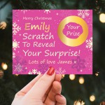Personalised Christmas Scratch Reveal Card For Her Surprise