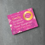 Personalised Christmas Scratch Reveal Card For Her Surprise
