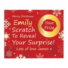 Personalised Christmas Scratch Reveal Card Christmas Surprise