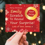 Personalised Christmas Scratch Reveal Card Christmas Surprise