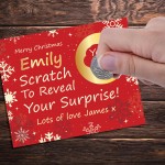 Personalised Christmas Scratch Reveal Card Christmas Surprise