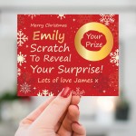 Personalised Christmas Scratch Reveal Card Christmas Surprise