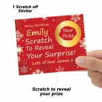 Personalised Christmas Scratch Reveal Card Christmas Surprise
