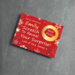 Personalised Christmas Scratch Reveal Card Christmas Surprise