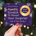Personalised Auntie Christmas Scratch Reveal Card Surprise Aunt