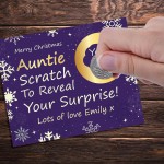 Personalised Auntie Christmas Scratch Reveal Card Surprise Aunt