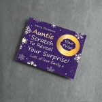 Personalised Auntie Christmas Scratch Reveal Card Surprise Aunt