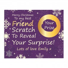 Personalised Best Friend Christmas Scratch Reveal Card Surprise