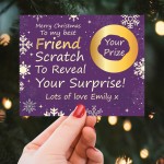 Personalised Best Friend Christmas Scratch Reveal Card Surprise
