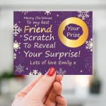 Personalised Best Friend Christmas Scratch Reveal Card Surprise