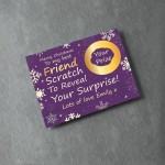 Personalised Best Friend Christmas Scratch Reveal Card Surprise