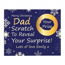 Personalised Dad Christmas Scratch Reveal Card Surprise Gifts