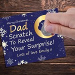 Personalised Dad Christmas Scratch Reveal Card Surprise Gifts