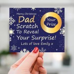 Personalised Dad Christmas Scratch Reveal Card Surprise Gifts