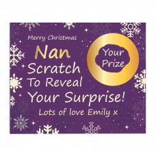 Personalised Nan Christmas Scratch Reveal Card Surprise Gifts