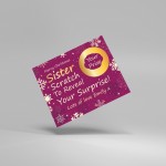 Personalised Sister Christmas Scratch Reveal Card Surprise
