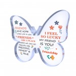 Friendship Gift Acrylic Butterfly Plaque Friendship Gift for Her